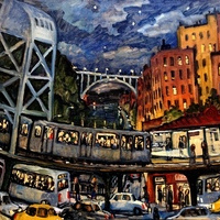 Bronx Nocturne, oil on linen