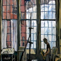 Winter Studio, oil on linen, sold